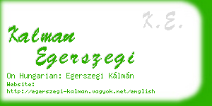 kalman egerszegi business card