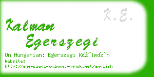kalman egerszegi business card